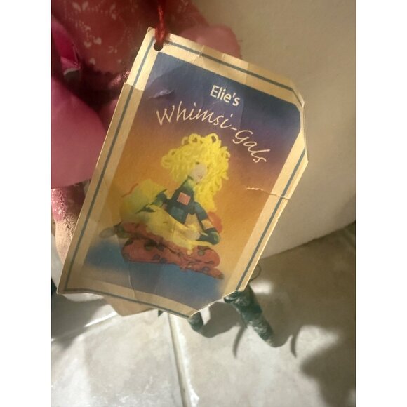 Handmade Elies Whimsi-Gals Cowgirl Rag Doll With Straw Hat & Braided Yarn Hair - Picture 3 of 7